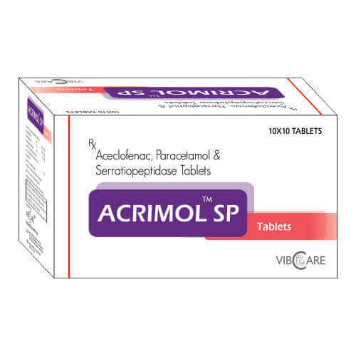 Aceclofenac Paracetamol And Serratiopeptidase Acrimol Sp