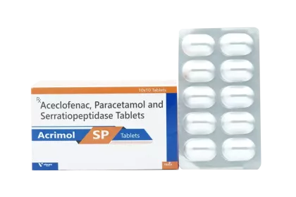 Acrimol SP aceclofenac paracetamol serratiopeptidase tablets – Vibcare ortho PCD franchise pain range