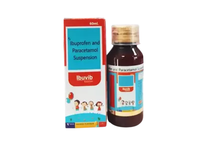 Ibuvib ibuprofen paracetamol suspension – Vibcare paediatric PCD franchise fever range