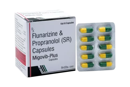 Migovib Plus propranolol flunarizine capsules – Vibcare neuro-psychiatry PCD franchise migraine range