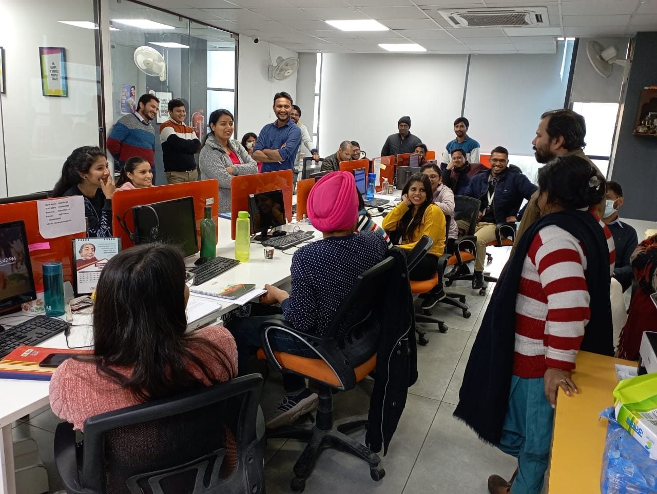 The Vibcare Pharma team at work on the office floor, HSIIDC IT Park, Panchkula