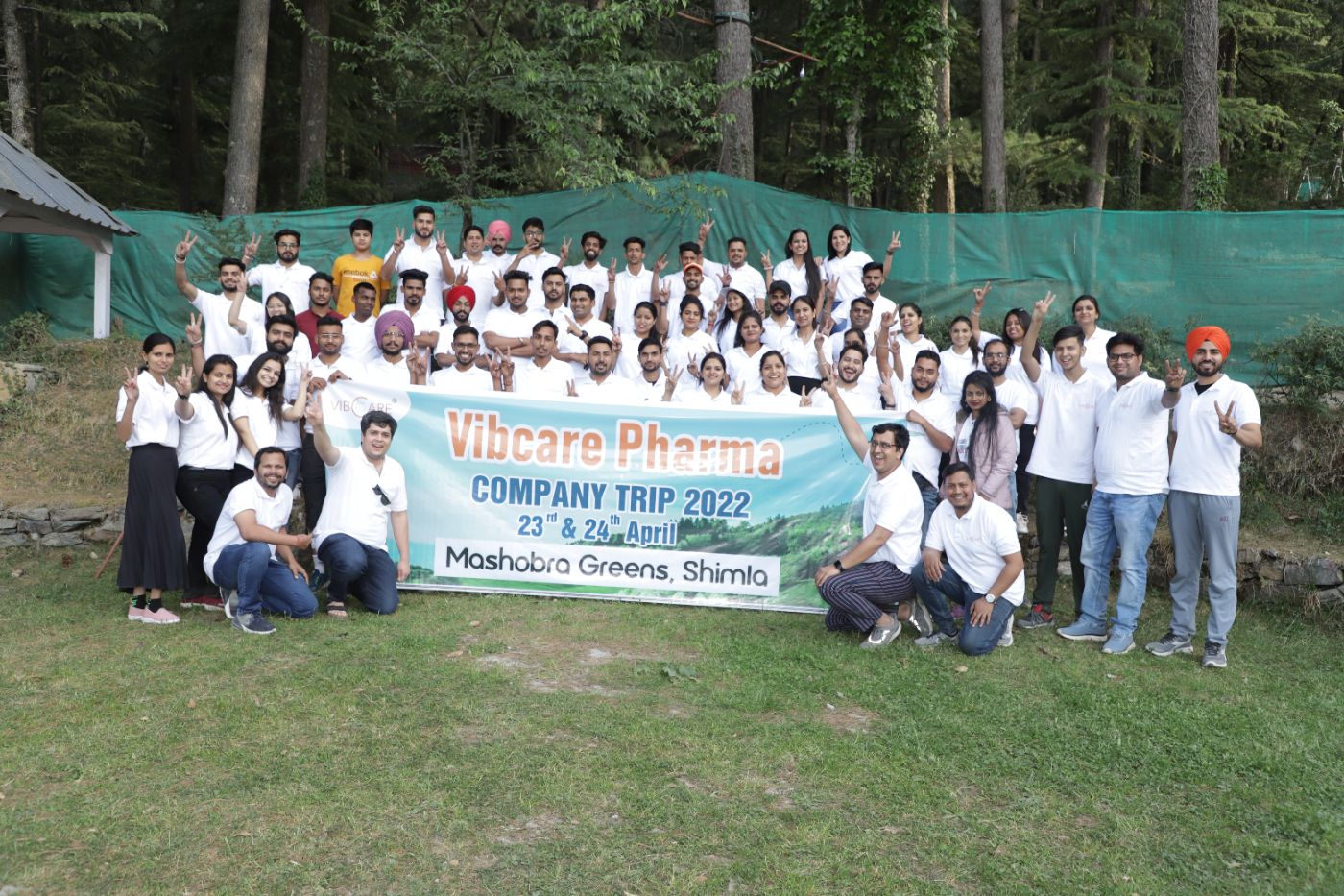 Vibcare team offsite at Camp Mashobra Greens, 2022