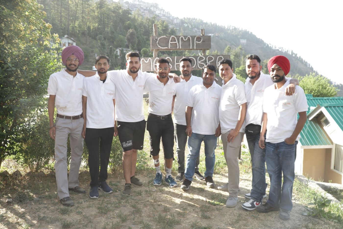 Vibcare team offsite at Camp Mashobra Greens, 2022