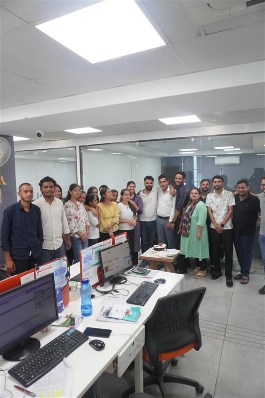 Vibcare team celebration at the Panchkula office