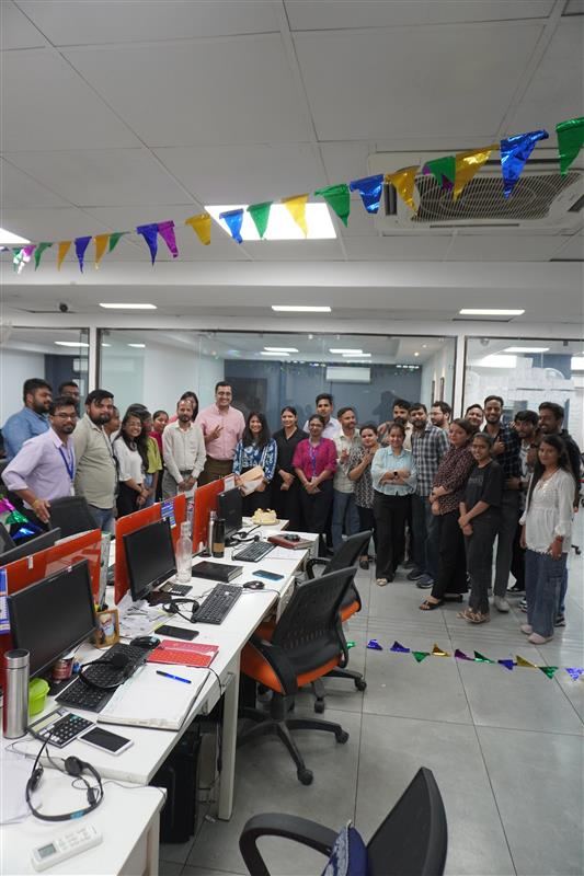 Vibcare team celebration at the Panchkula office