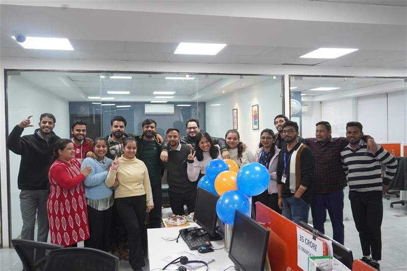 Vibcare team celebration at the Panchkula office