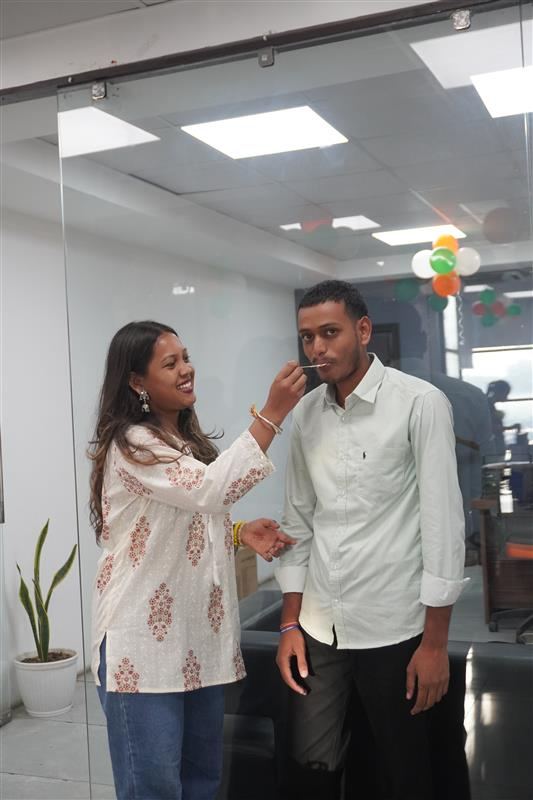 Festival celebration at the Vibcare office, Panchkula