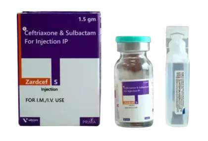 Zardcef S 1.5 ceftriaxone sulbactam injection – Vibcare injectable PCD franchise antibiotic range