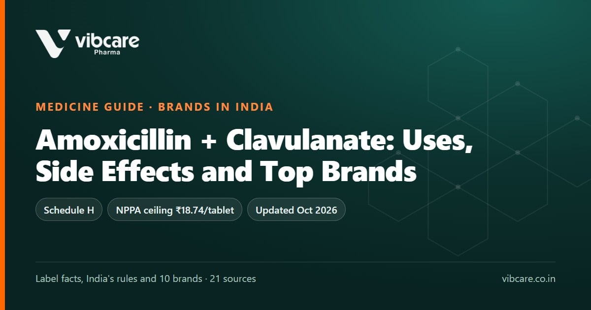 Amoxicillin and potassium clavulanate uses and brands - Vibcare Pharma